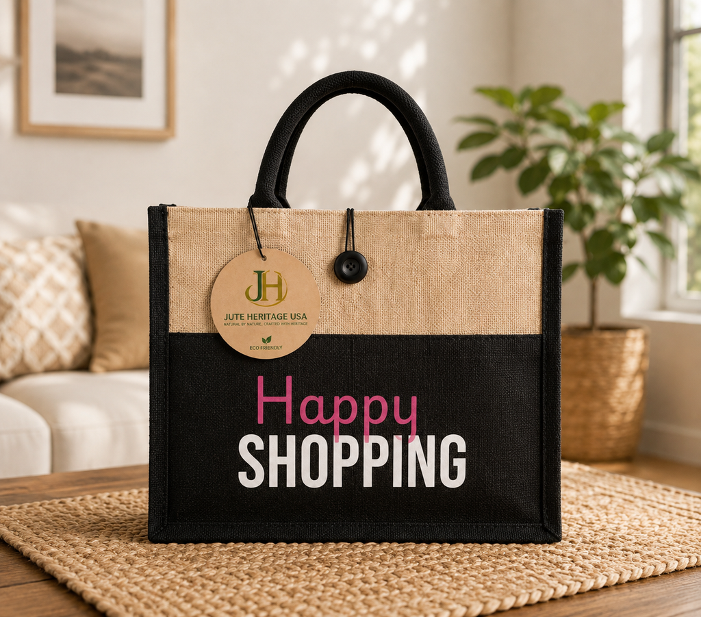 Happy Shopping Jute Bag