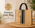 Classic Striped Jute Bag