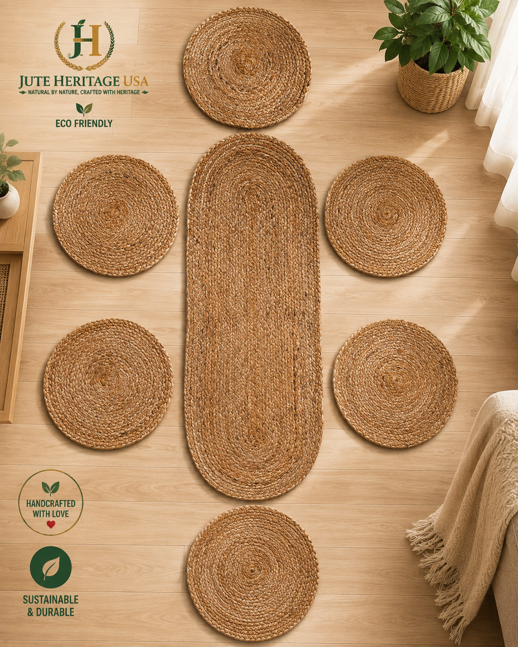 Natural Jute Table Set