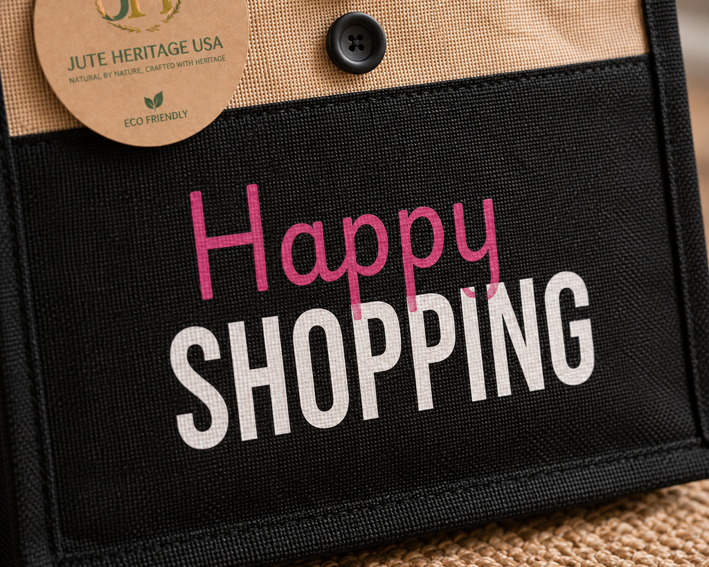 Happy Shopping Jute Bag